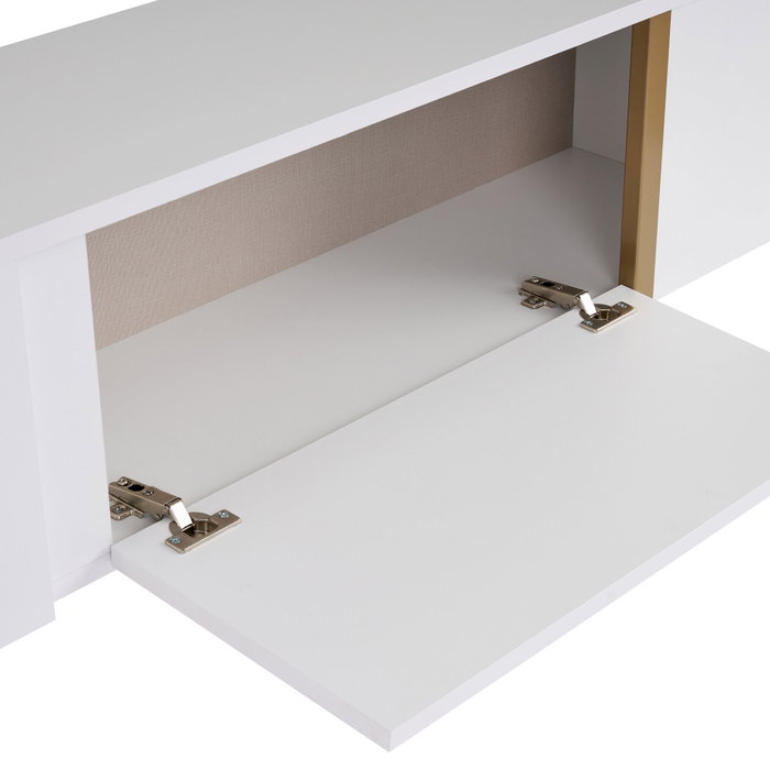 Nordure Onera Mueble para TV Blanco y Dorado Nordure Onera Mueble para TV Blanco y Dorado